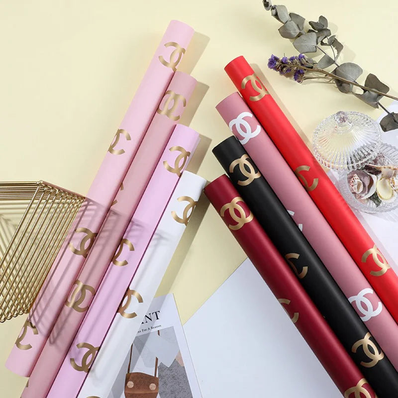 Chanel-Inspired Floral Wrapping Paper
