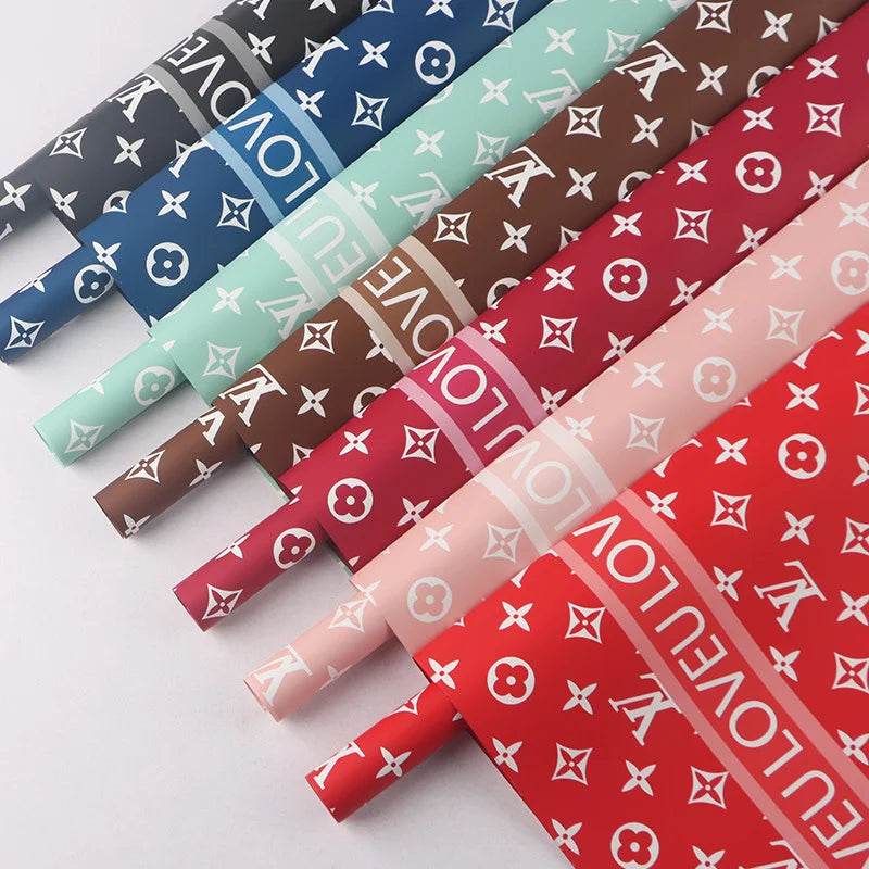 Louis Vuitton-Inspired Floral Wrapping Paper