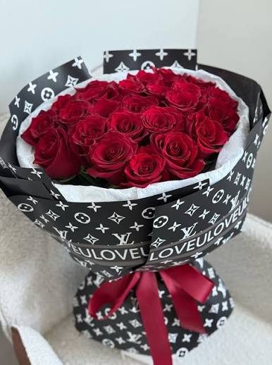 Louis Vuitton-Inspired Floral Wrapping Paper
