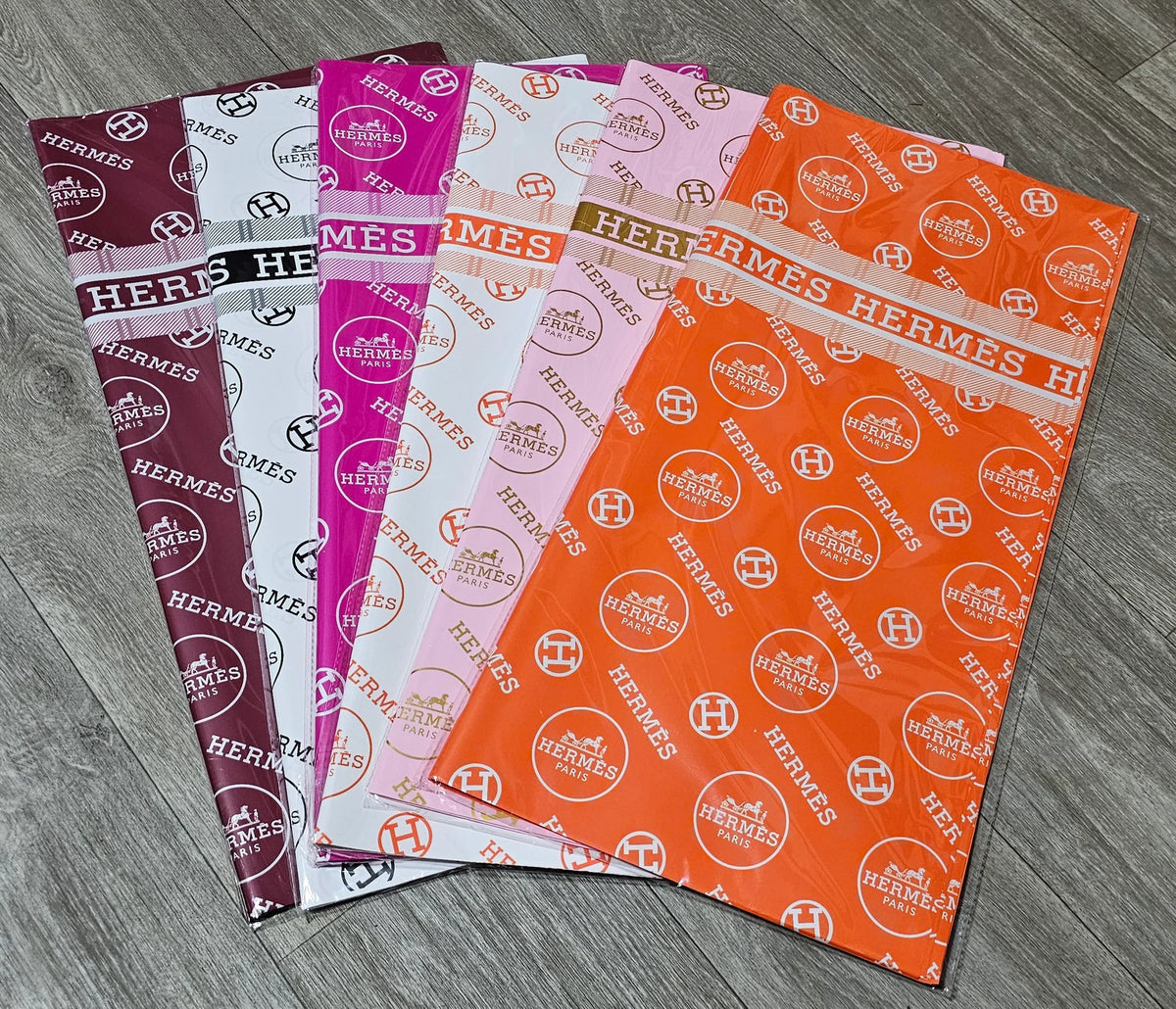 Hermès-Inspired Floral Wrapping Paper